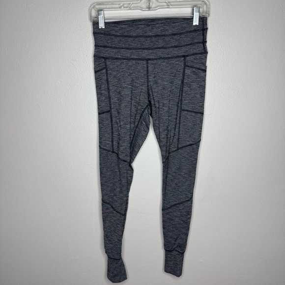 Athleta Excursion Tight Leggings Heathered Gray Workout Tights Pockets - Picture 3 of 14